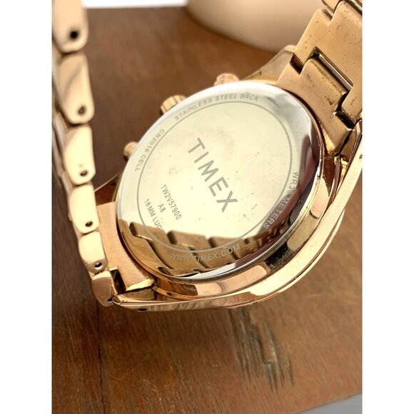 Timex Women's Watch TW2V57900 Quartz Chronograph Silver Dial Rose Gold 38mm - Picture 7 of 15